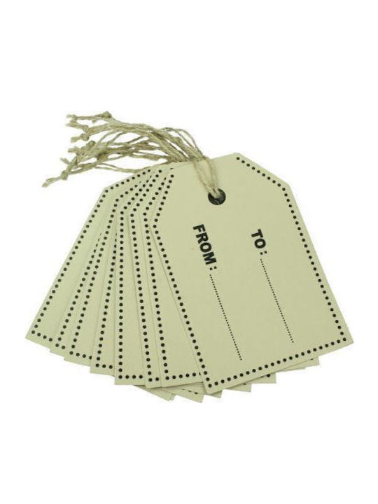 Paper To From Card Set/10 10x15cm Natural