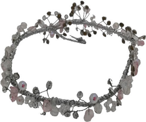 Tiara Coroană De Nuntă Argintie Handmade Cu Pietre Transparente