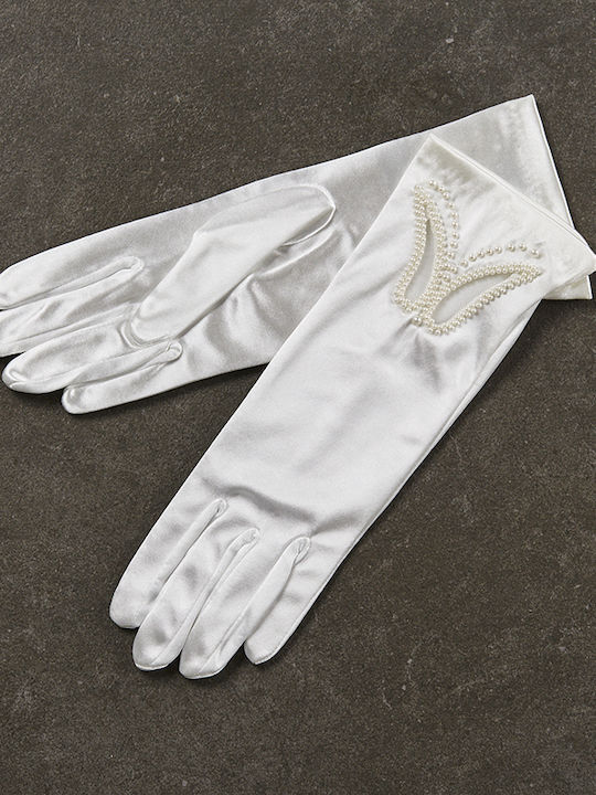 Hochzeitshandschuhe Weiß Schmetterling 1247 Nv-02.03800.0032