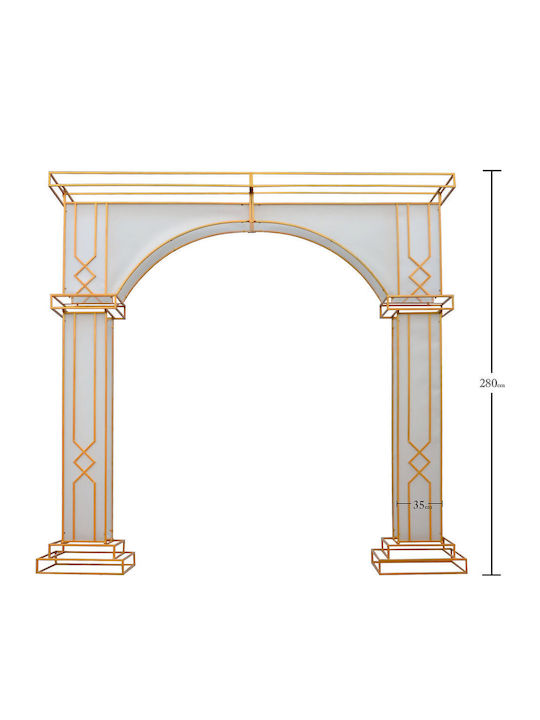 Vasiliki Bogen 280x280cm Metallischer Vasiliki Bogen 280cm Breite 35cm