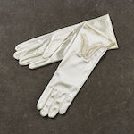 Hochzeitshandschuhe Creme Schmetterling 1247 “9...