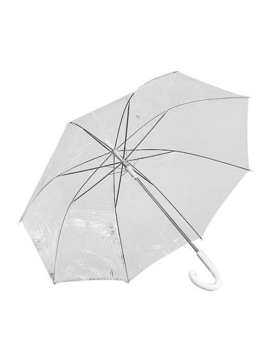 Mâner curbat Rezistent la vânt Automat Umbrelă de ploaie Compact Transparentă