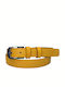 Leather Women's Belt Yellow