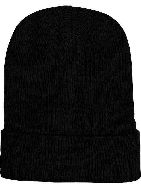 Beanie Unisex Σκούφος Πλεκτός σε Μαύρο χρώμα