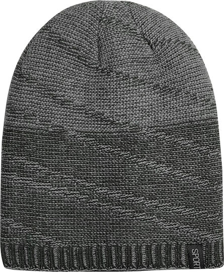Beanie Unisex Beanie Gestrickt in Gray Farbe