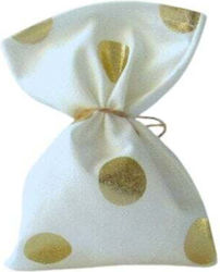 Hochzeitsgeschenke Beutel Set/3 12x17cm Pouch Weiß Gold