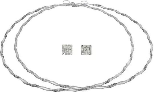 Silver Wedding Crowns Twisted