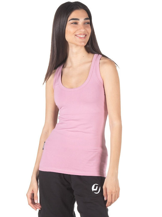 Venimo Damen Sommer Bluse Baumwolle Ärmellos Pink