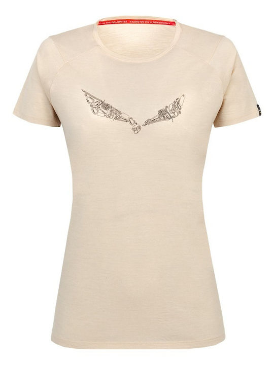 Pure Hardware Women's Hiking T-shirt Oatmeal