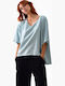 Blouse Γυναικεία Καλοκαιρινή Μπλούζα Λινή Κοντομάνικη Light Mint