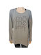 Women's Blouse Cotton Long Sleeve DARK MELANGE