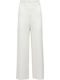 Women's High Waist Pantaloons with Rubber Band White