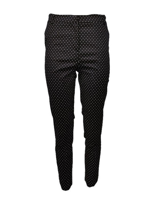 Gianni Rodini Women's High-waisted Fabric Trousers Black