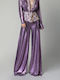 Lurex Women's Fabric Trousers Purple