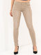 Damen Chino Hose in Schlanker Passform Beige