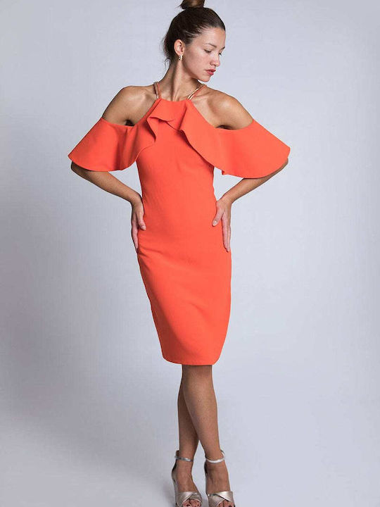 Eden Dress Evening Orange