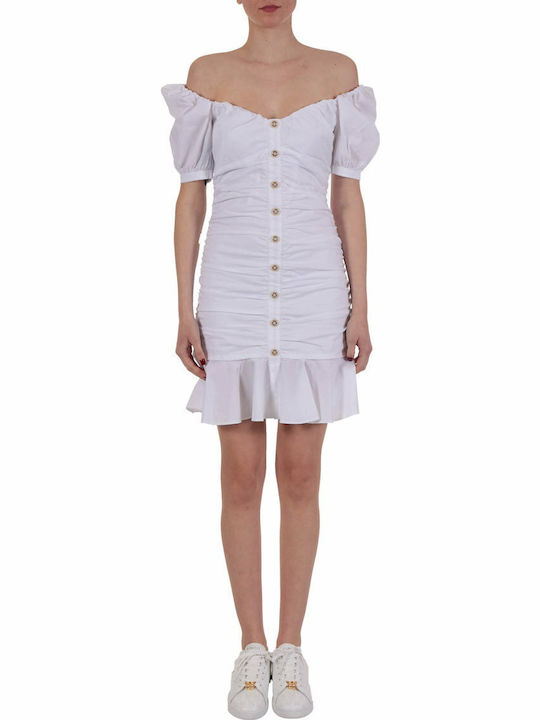 Pinko Abito Summer Mini Dress Wrap White 1G17GU