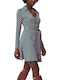 Summer Mini Dress Wrap Lavender