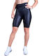 Damen Fahrrad Leggings Formendefinition Glänzendes Schwarz