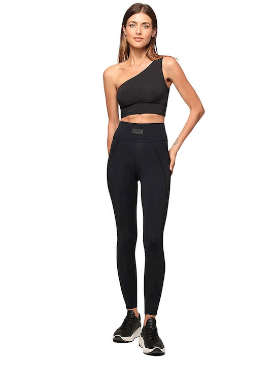 Instruire Colanti de femei Lung Colanti Talie inalta & Push Up Negru