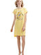 Vienetta Secret Summer Women's Nightdress Yellow