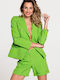Matis Fashion Women's Double Breasted Blazer Green
