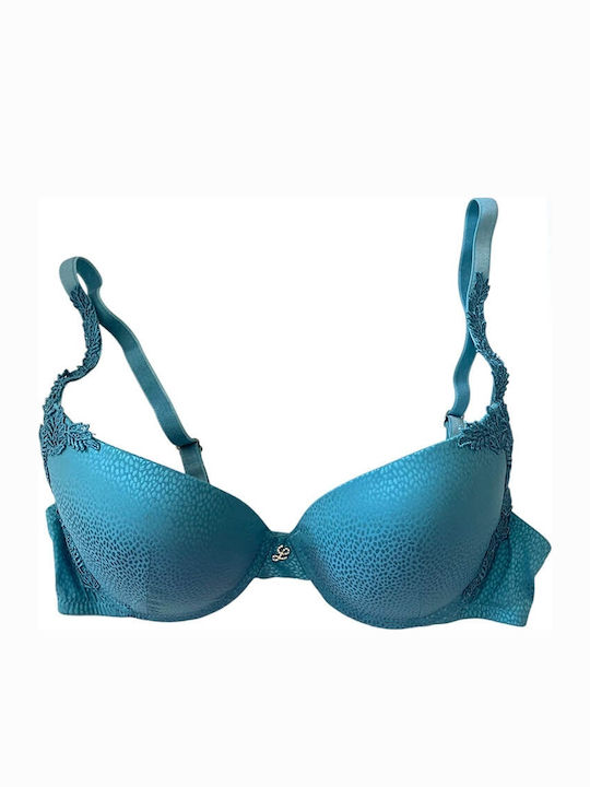 Petrol Blue Σουτιέν Liegestütz mit Bügel