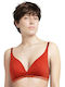 Bra without Padding Underwire Red