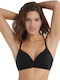 Balconette Balconette Bra with Light Padding without Underwire Black