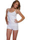 Women's T-Shirt with Spaghetti Strap White