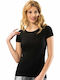 Women's Short Sleeve Cotton T-Shirt Black