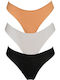 Femei Slip 3Pack White/black/beige