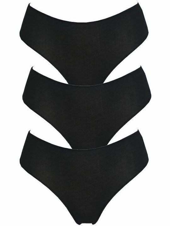 2nd Skin Femei Slip 3Pack Negre