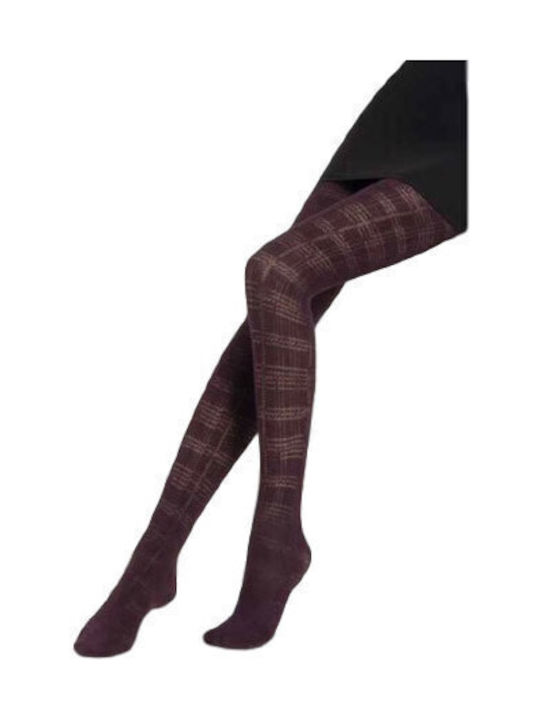 Ciorapi dama burgundy Print