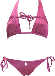 Stefana Madonna by Christoforos Set Bikini Τριγωνάκι Φούξια