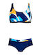 Sport Bikini Set Sports Bra & Slip Bottom Blue