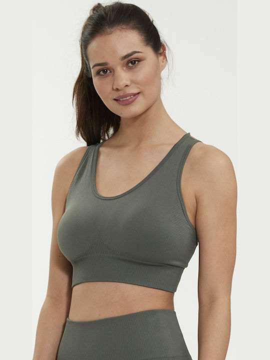 Women's Sports Bra without Padding Desert Green