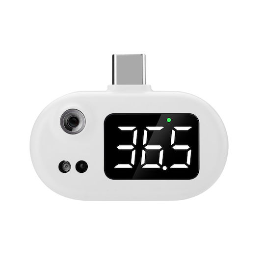 Avizar Portable Usb-c Infrared Thermometer Digital Led Display White