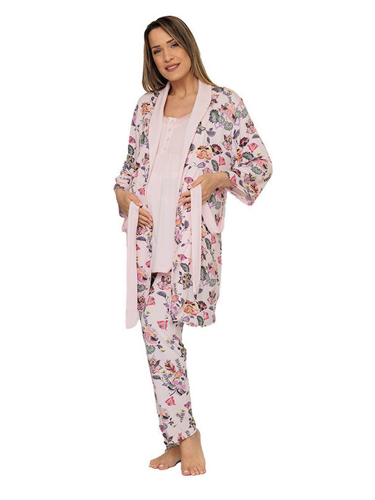 Angel's Secret Robe Maternity & Nursing in Pink color
