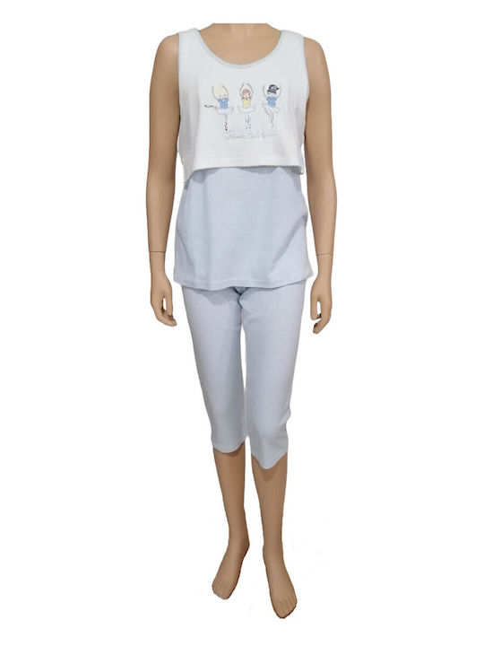 Jeannette Lingerie Σετ Πιτζάμες Εγκυμοσύνης & Θηλασμού Σιέλ
