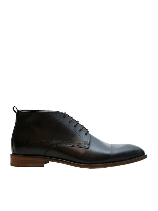 Leder Schwarz Herrenstiefel