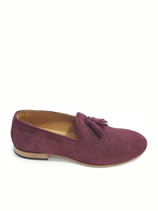 Yes London Herren Mokassins Burgundisch