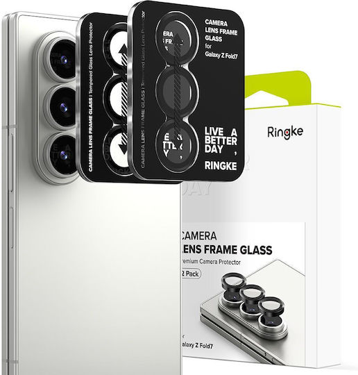 Ringke Frame Protector Camera Protection Tempered Glass Black for the Galaxy Z Fold 7