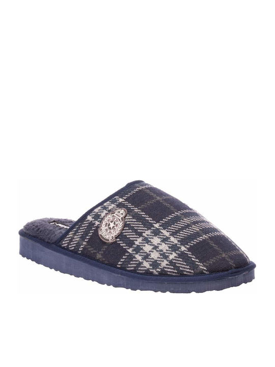 Men's Printed Slippers Blue