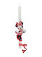 Easter Candle Minnie Round Handmade White