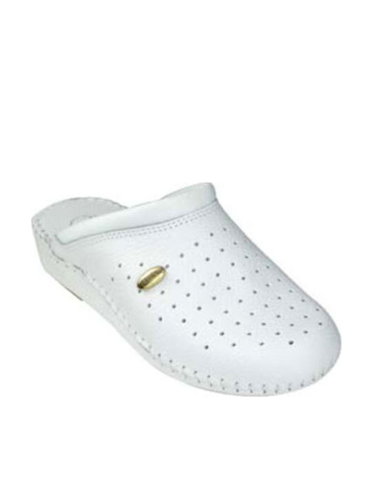 Sanaflex 090/1 Din piele Anatomici Sabot Albe