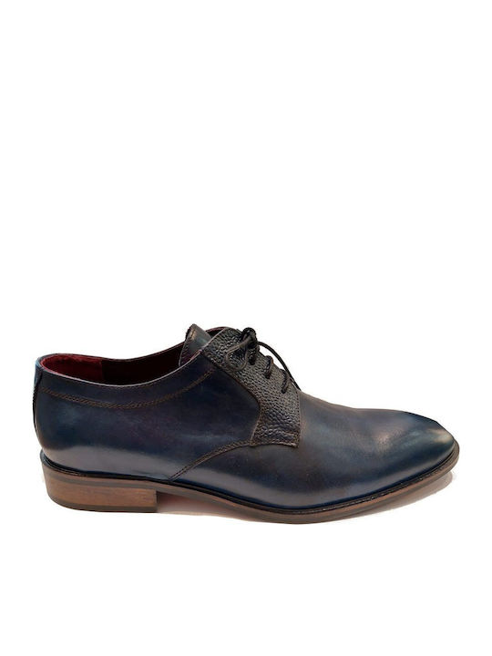 Leder Herren Freizeitschuhe Blau
