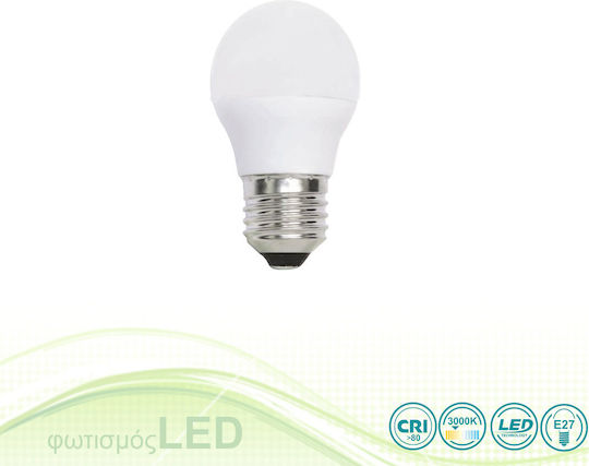 SoleLuce LED Bulb 9W for Socket E27 and Shape G45 Warm White