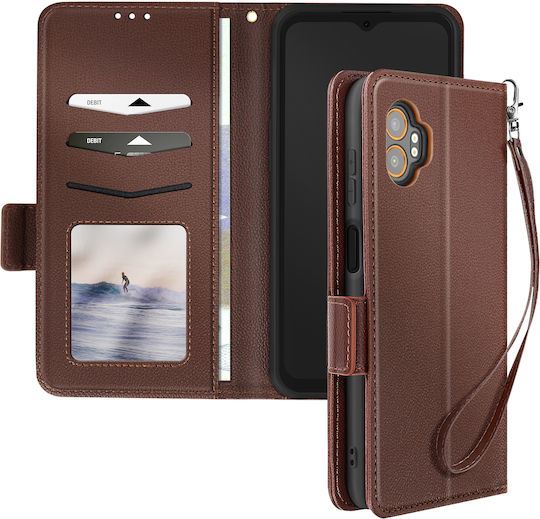 Avizar Clapet Case for Galaxy Xcover 7 Pro with Wristband Wallet Support Gray