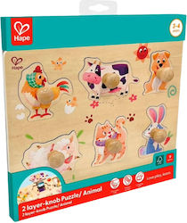 Wooden Kids Puzzle Farm 6pcs Hape